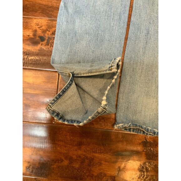 R13 Blue Light Wash Distressed Deacon Slate Denim Jeans, Size 29 - Picture 10 of 10